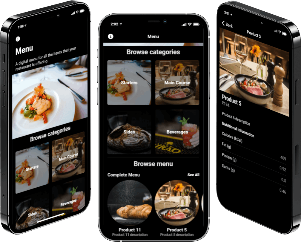 Menú Digital con Código QR per studi grafici e tipografie